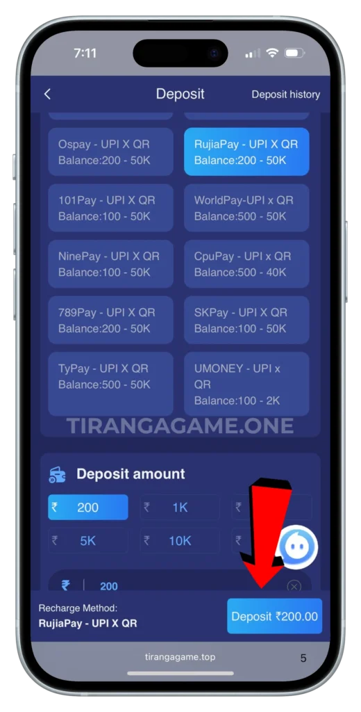 tiranga-deposit-page
